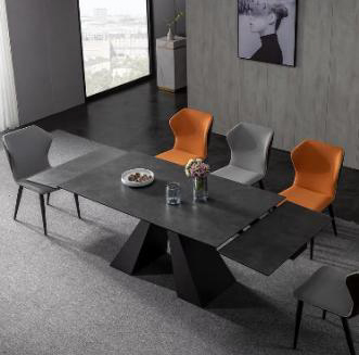 伸缩式玻璃复合餐桌